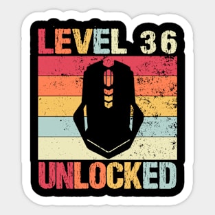 Level 36 Unlocked - 36th Birthday Sticker